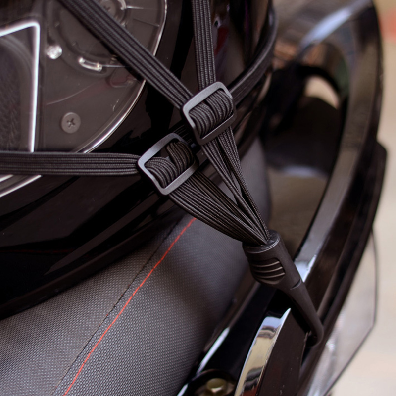 Banda elástica retráctil de 60cm para equipaje de motocicleta con 2 ganchos Red de equipaje para motocicleta