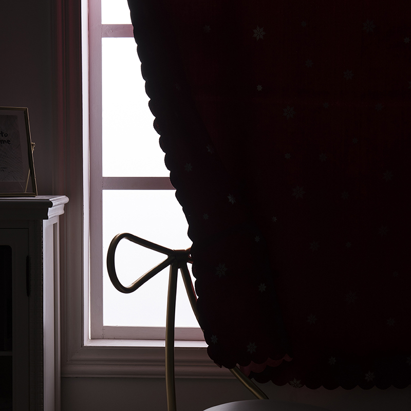 Cortinas de Velcro de ventana moderna para el dormitorio de la sala de estar de plata estrellas apagón cortinas Beige azul rojo rosa Panel cortinas