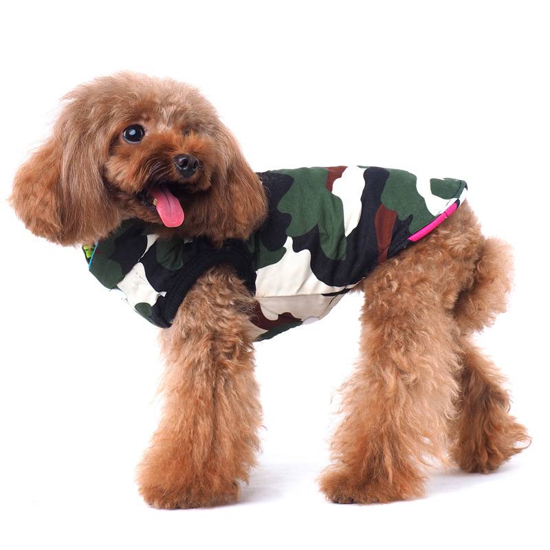Warm Wearable Katoen Vest Hond Dubbelzijdig Kan Dragen Bloemen Kleding Chihuahua Kleding Huisdier Jas Herfst winter Kleding