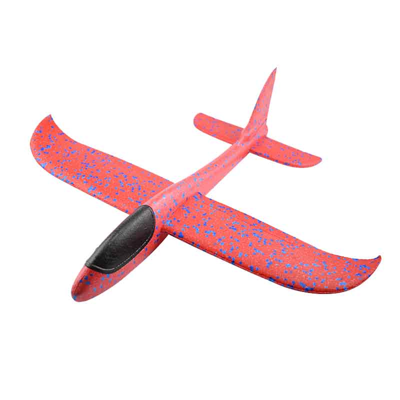 48cm Big Hand Launch Throwing Foam Palne EPP Airplane Model Glider Plane Aircraft Model Outdoor DIY Educational Toy For Children: 48CM Red