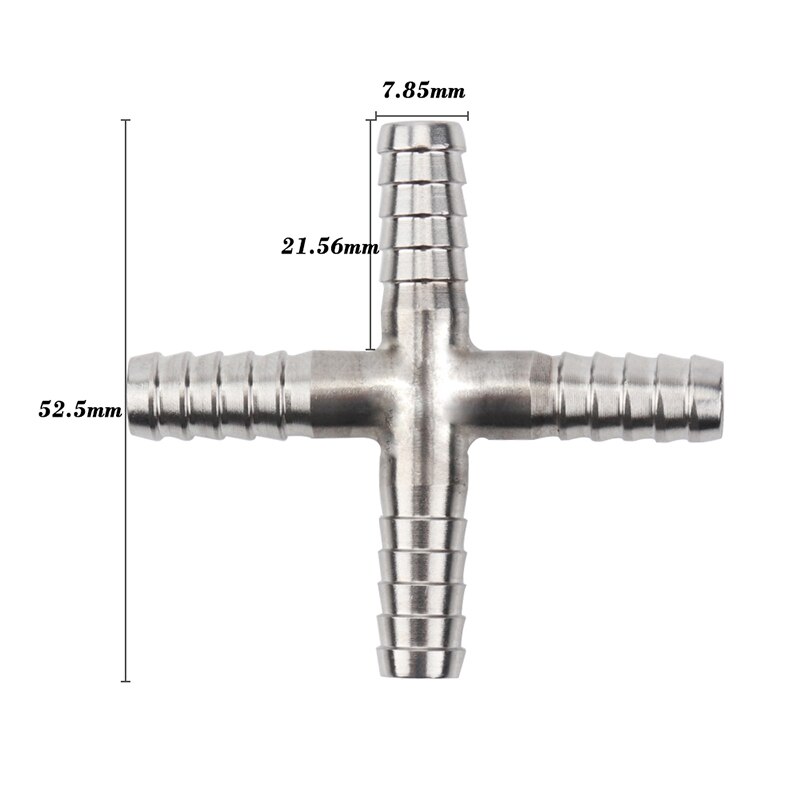 Rustfrit stål modhager tee / kryds / u-formet 5/16 " slange modhage montering hjemmebrygget øl hardware: Krydstype