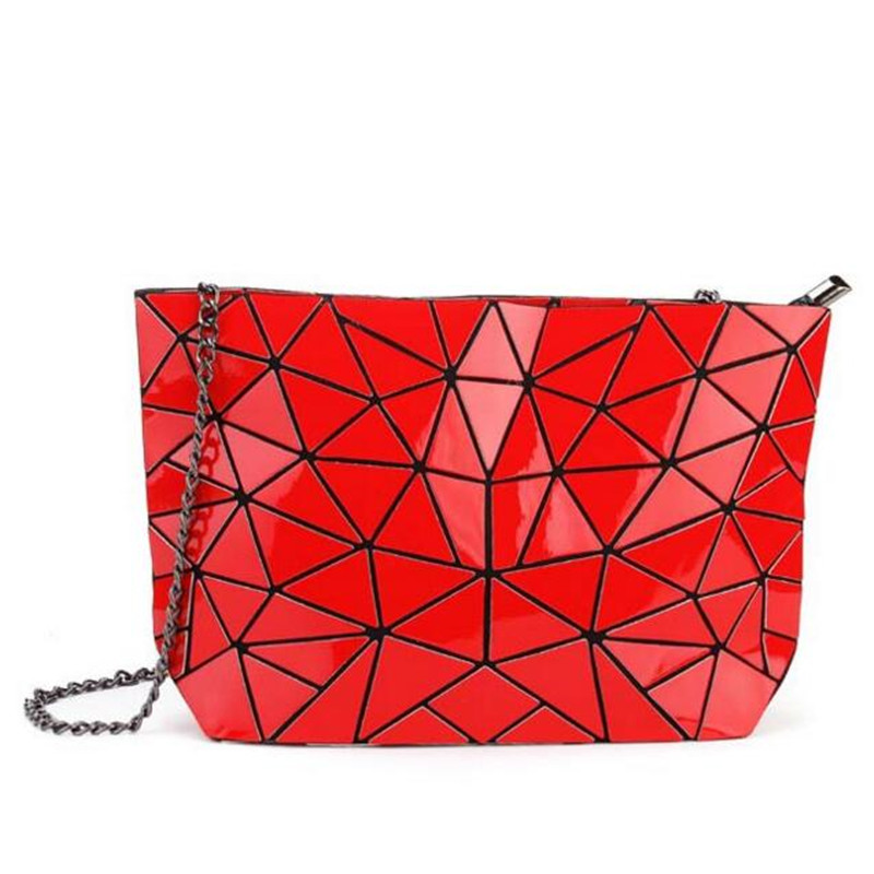 Bao Frauen luxus Handtasche Strand Hand Taschen Hologramm Schulter Tasche sac ein haupt Messenger Kupplung bolsa feminina Silber: chain red