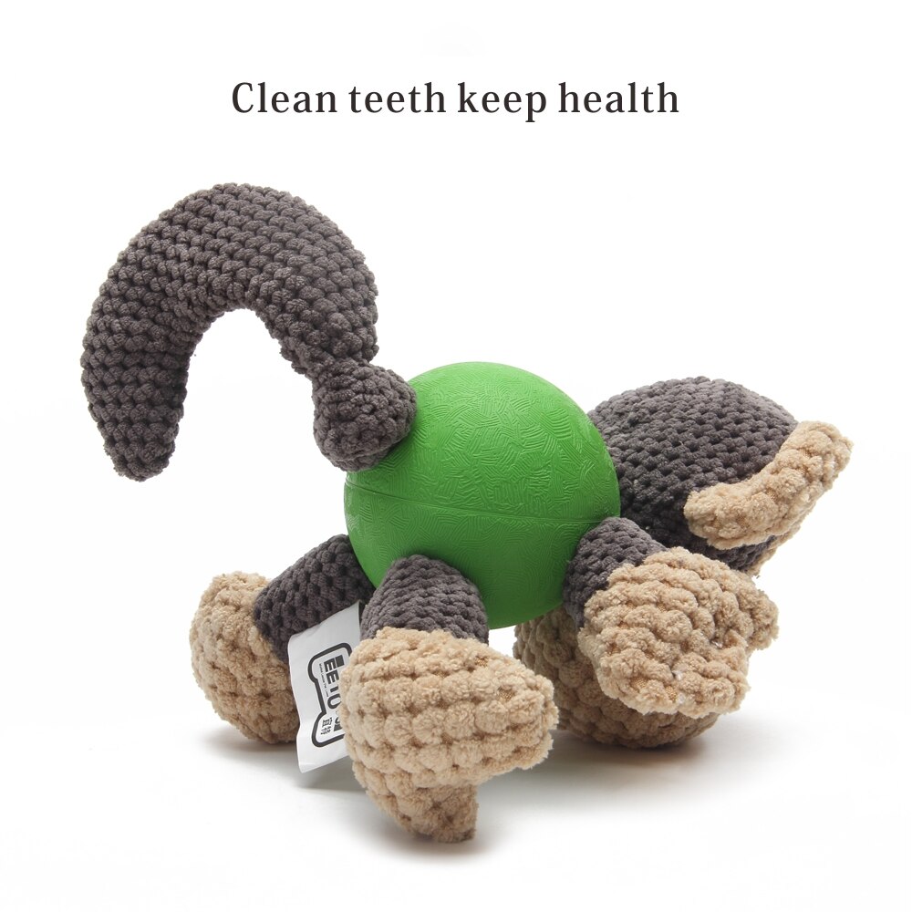 Dog Toys for Small Dogs Molar Bite Rubber Chew Small Toys Interactive Cute Dogs Teeth Cleaning Pets Accessories Monkey Pattern