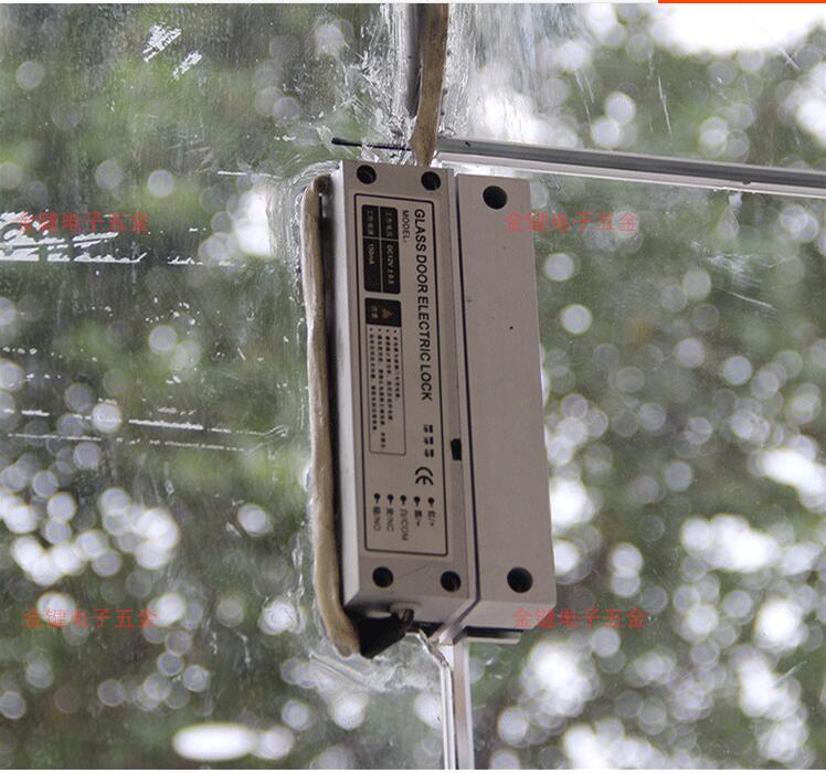 12VDC RFID Elektrische Bolzen Schloss Rahmenlose Glas Tür NC 5 kabel Zugriff Kontrolle
