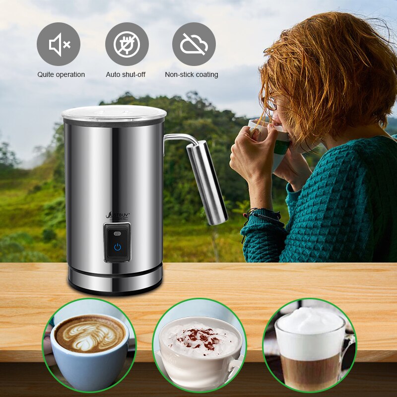 Stainless Steel 3 Function Automatic Milk Frother Milk Steamer Electric Cappuccino Machine Foamer /Cold