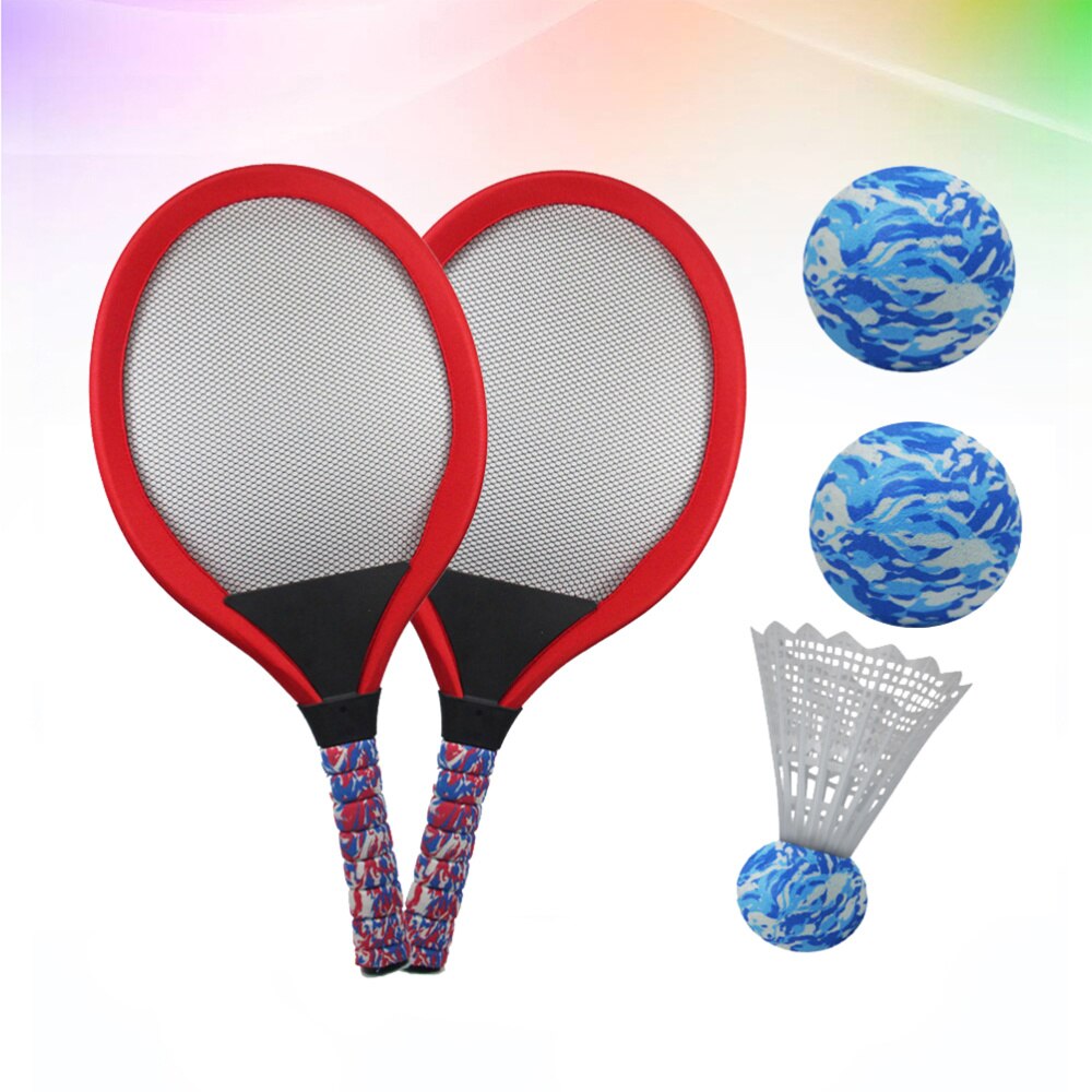 1 Pair Children Tennis Badminton Racket Kids Palying Badminton Parent-Child Educational Game Props for Kindergarten Primary Scho