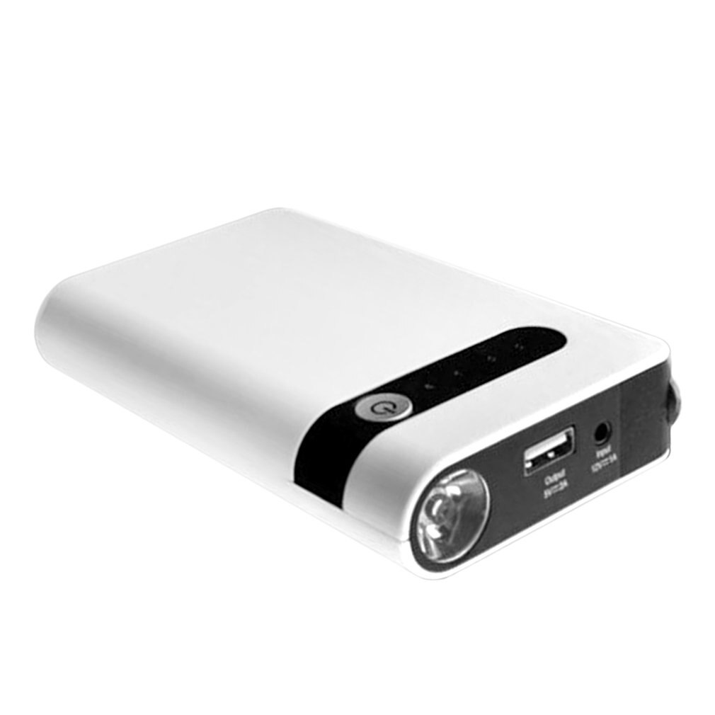 CY-17 12V Large Capacity Car Jump Starter White Mobile Power Mini Multifunctional Starter Portable LED Lighting Car Accessories