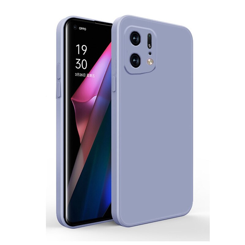 Coque souple en Silicone pour OPPO Find X5 Pro, étui de téléphone liquide: Grey