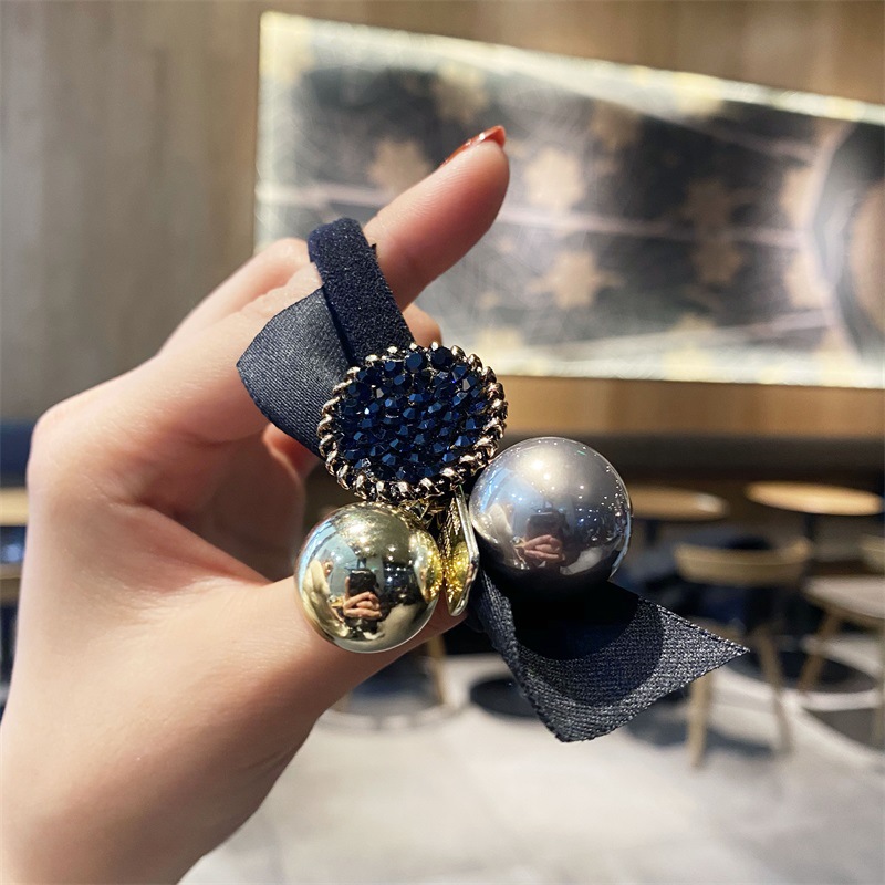 Colorful Leopard Print Big Ball Hair Accessories Hair Ties Headdress For Women Colored Grape Elastic Hair Bands Rubber Bands: Star gem 3
