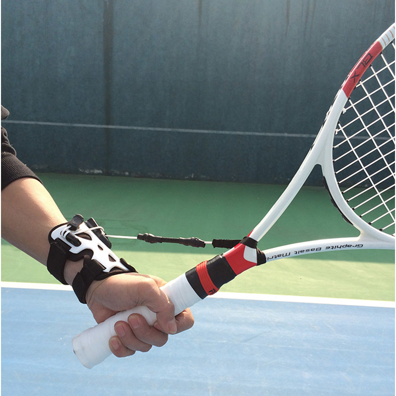 Tennis Training Tool Tennis Practice Serve Ball Machine Tennis Trainer Coach Self-study Correcter Wrist Posture