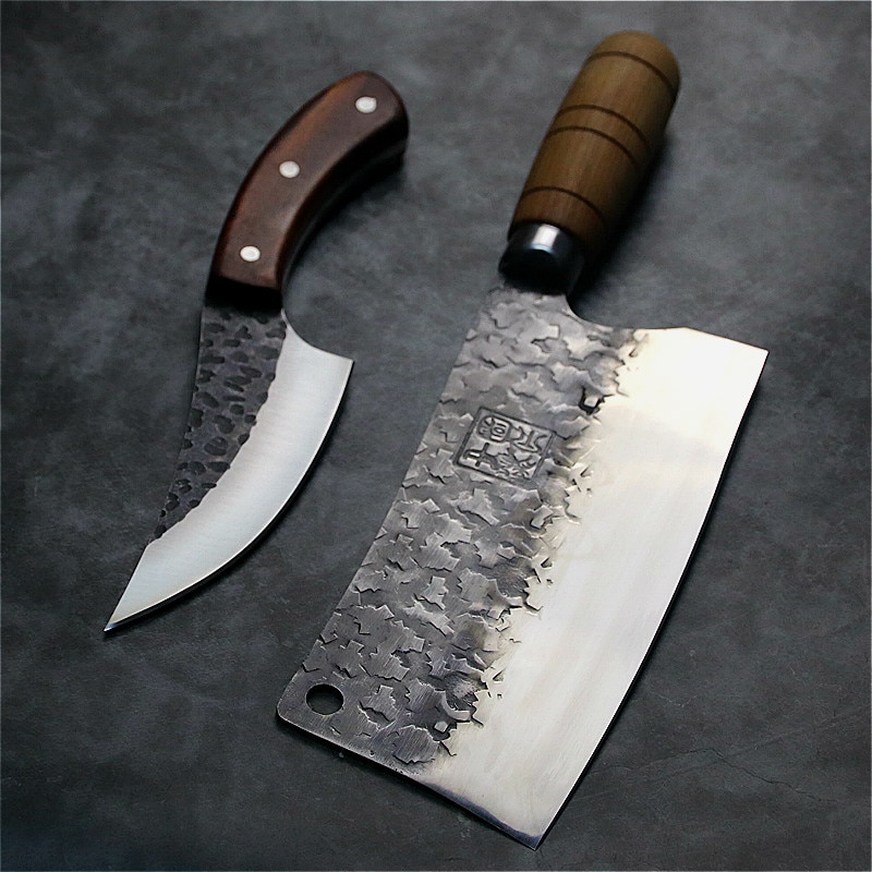 Japanese high carbon steel forged knife, by 30 years of master Tang handmade kitchen knife slicing knife