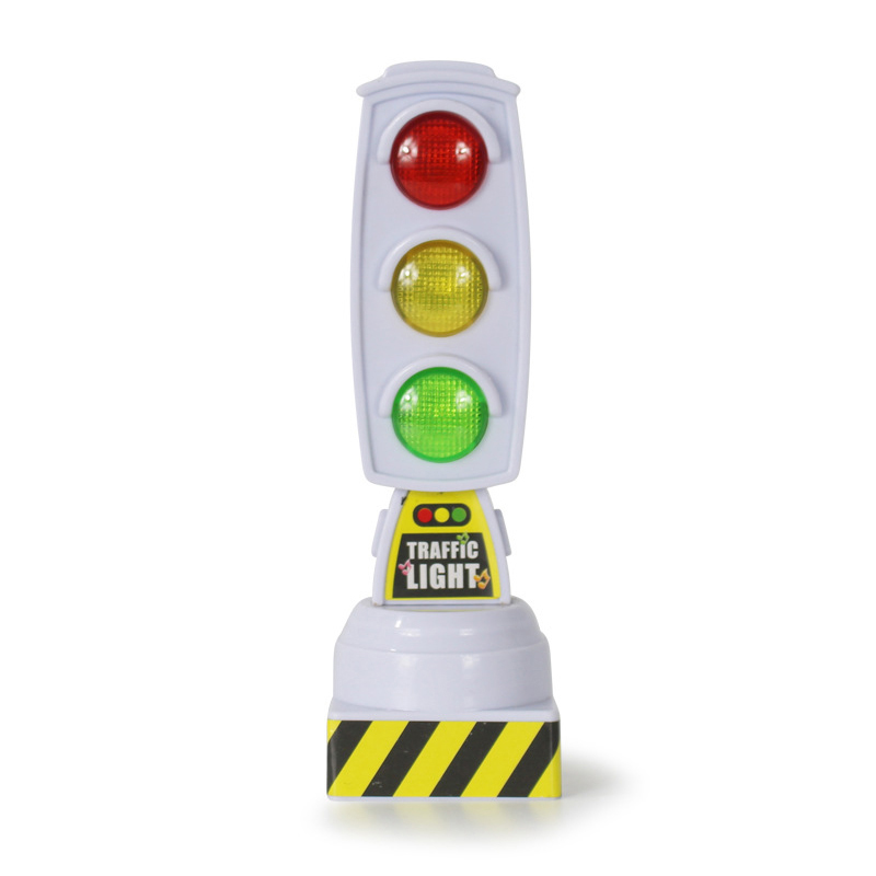 Black White Simulation Traffic Signs Stop Music Light Block Model Kids Toys Game Model Toy Early Educational Toy For Child: White