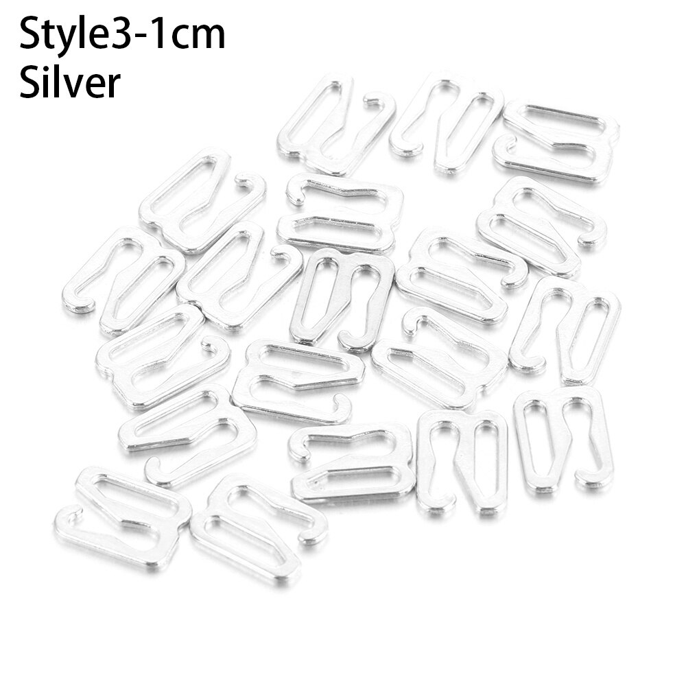 Goudkleurige, zilverkleurige metalen legering, nylon gecoate bh-ringen en schuifregelaars, riemverstellers, gespen, 20 stuks ondergoedverstelaccessoires: 16