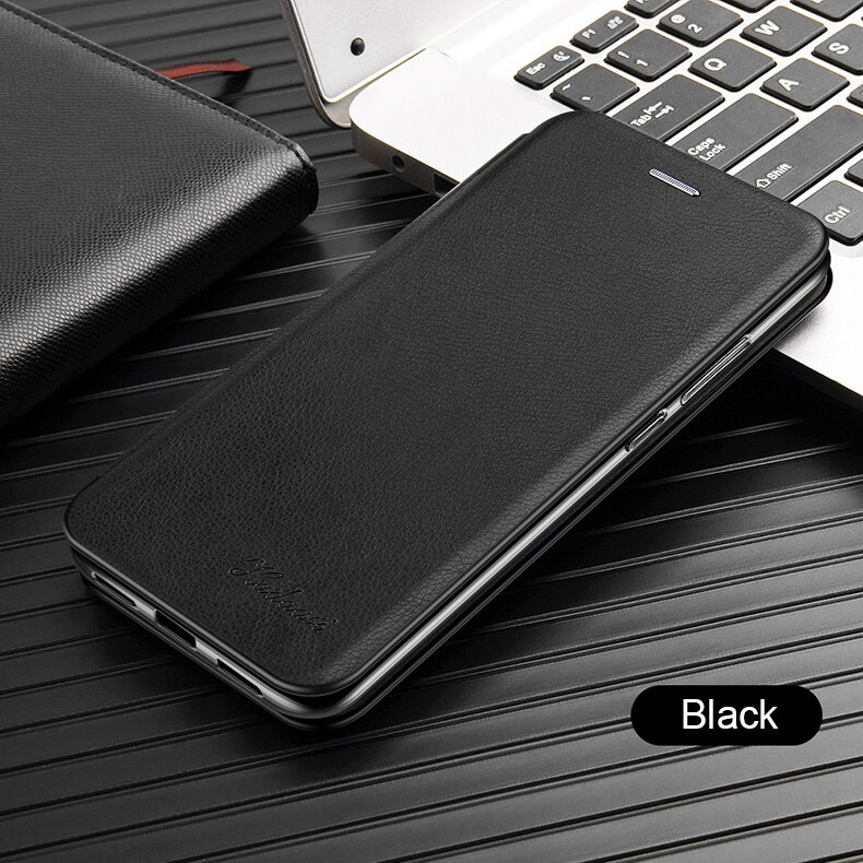 Per xiaomi mi note 10 lite caso di vibrazione del cuoio di Caso magnetico xiomi mi nota 10 luce note10 pro 10 lite 10pro del telefono libro coque funda: mi note 10 lite / black