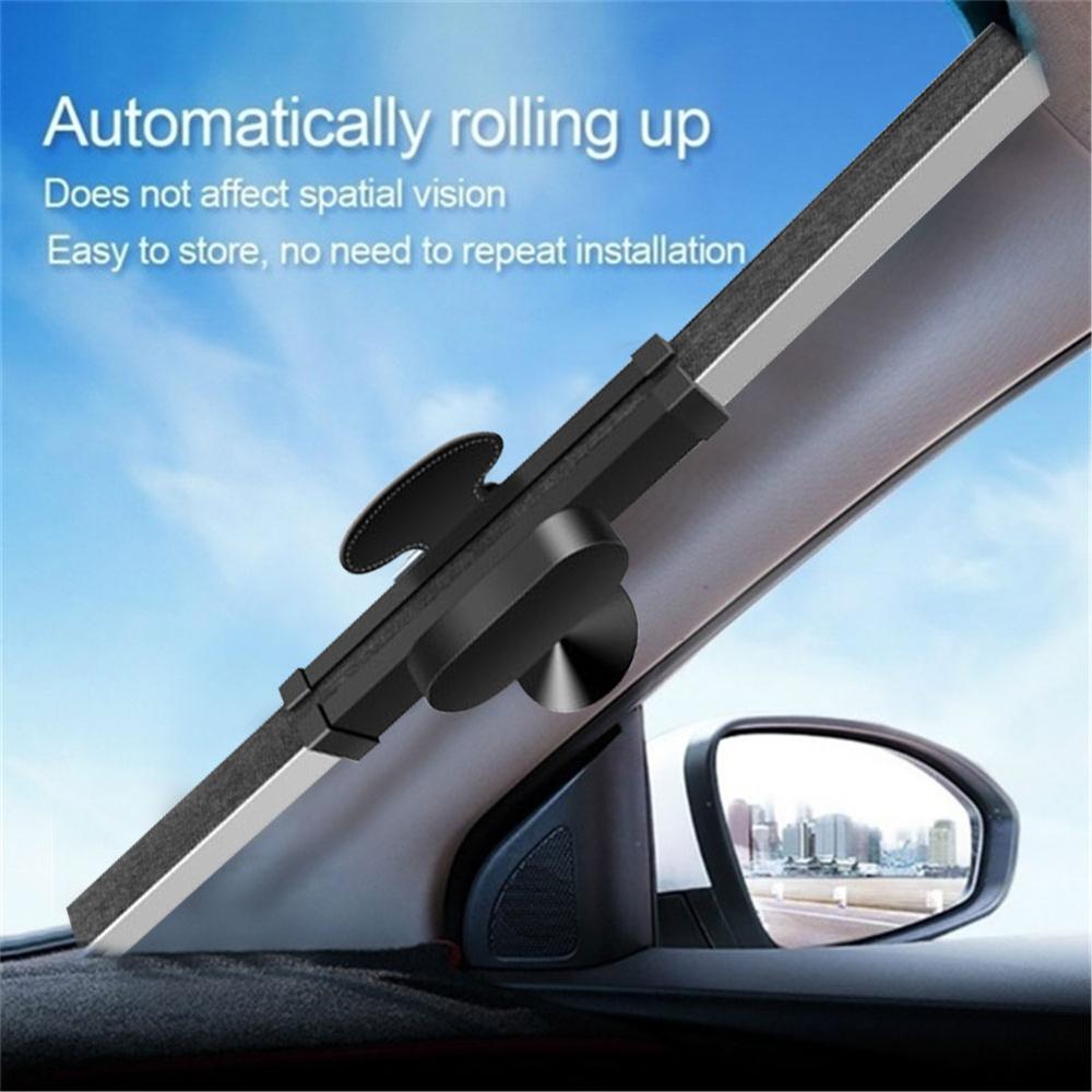 Auto Retractable Voorruit Anti-Uv Autoruit Schaduw Autovoorzijde Zon Blok Auto Rear Window Opvouwbare Gordijn 45/65/70/Cm Zonnescherm
