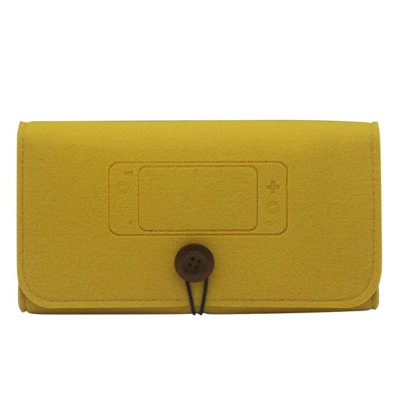 Fühlte Lagerung Weiche Taschen für Nintend Schalter Lite Konsole Spiel Zubehör Tragetaschen für Nintend Schalter NS Tragbare Fall Taschen: Gelb