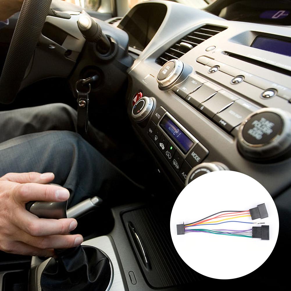 Car MP5 Player Power Cable 16 PIN To ISO Standard Interface Car Stereo Radio Player ISO Wiring Harness Connector 16Pin For Pione