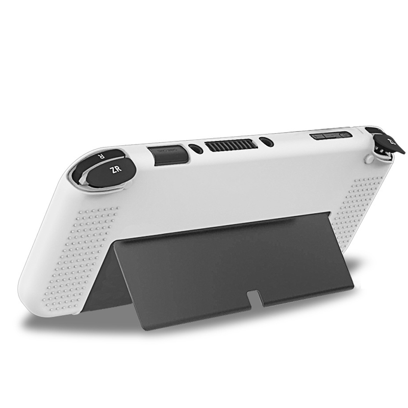 For nintendo switch oled full cover case, silicone soft protective cover, anti-fall shockproof gaming accessory