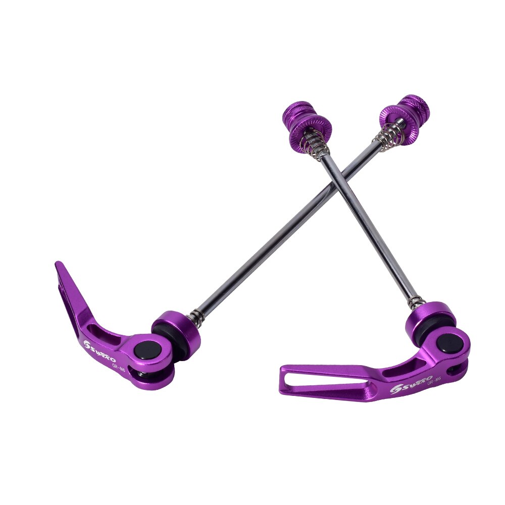 Swtxo Fiets Spiesjes Quick Release As Spiesjes Voor Achter Fiets As Wiel Hub 110/135Mm Voor Mtb Mountain racefiets Mtb Bmx: Purple