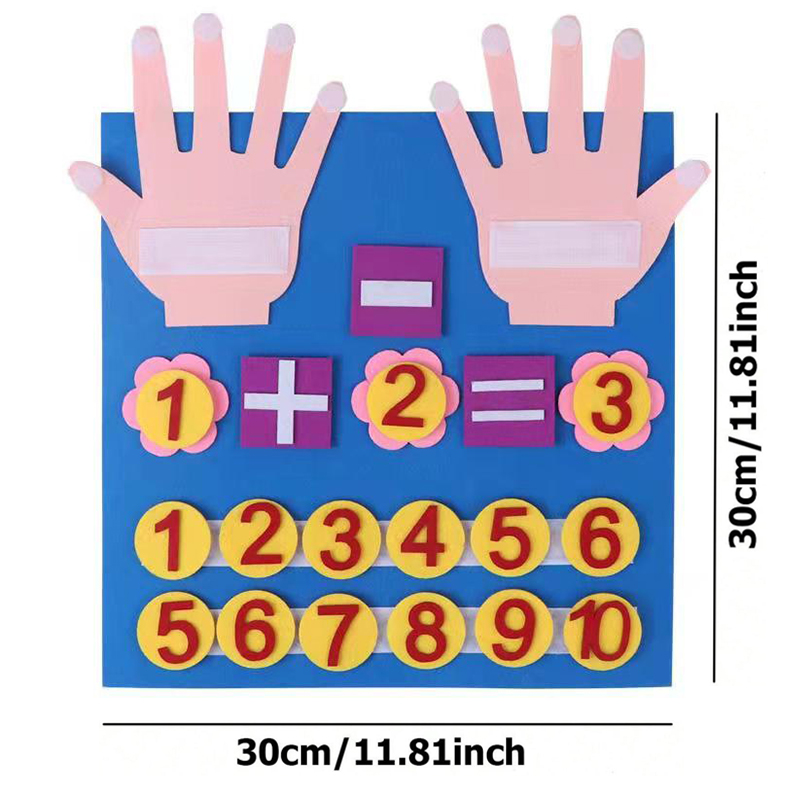 Kinder DIY Frühe Bildung Kinder Spielzeug Montessori Lehrmittel Zu Lernen Filz Praktische Mathematik Spielzeug Liefert für Kindergarten: Blau