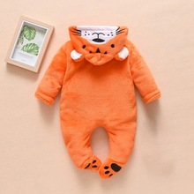 0-12 Months Autumn Baby Clothes Baby Boys Girls Winter Cute Cartoon Hoodie Romper Bodysuit Casual Long Sleeve Outerwear