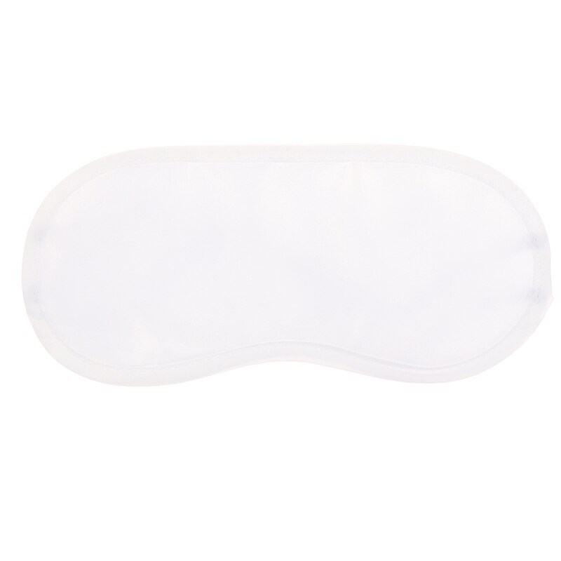 1PCS Silk Sleep Eye Mask Sleeping Padded Shade Patch Eyemask Blindfolds Women Men Travel Relax Rest Eye Cover: white