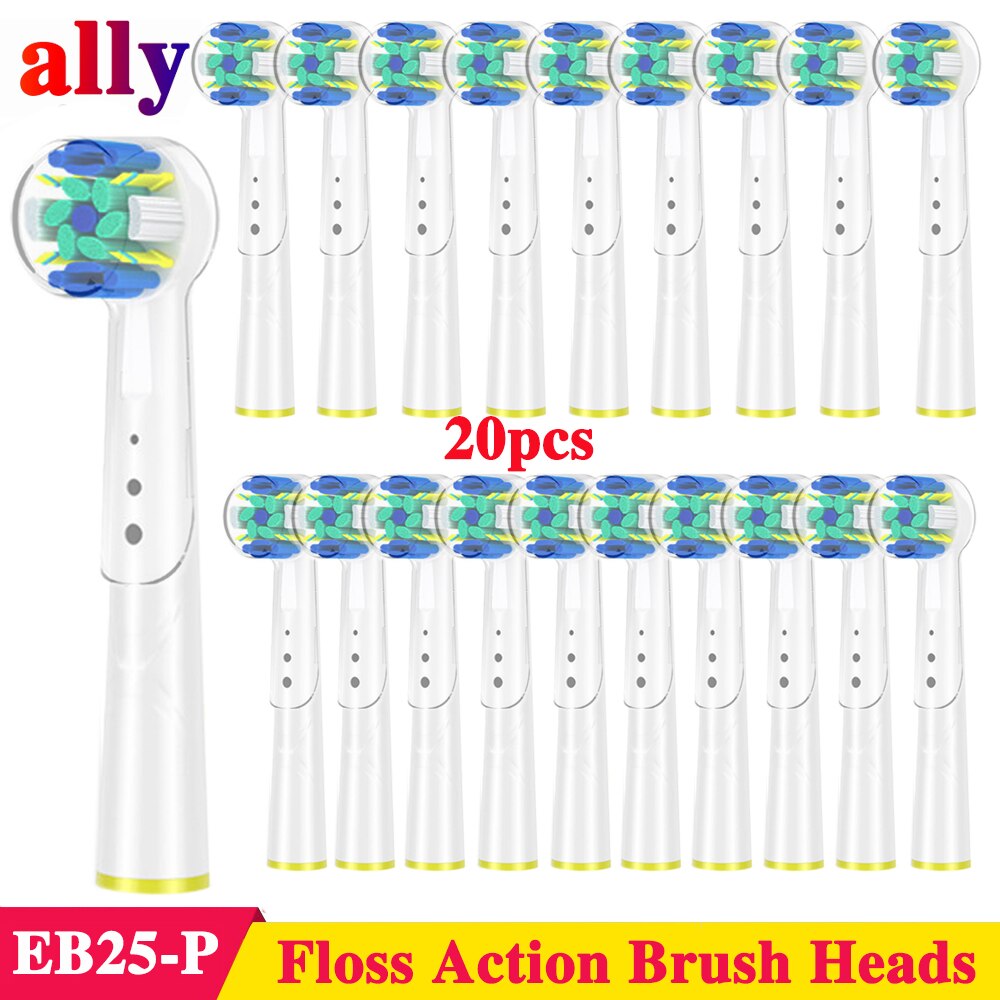 20X Floss Action Elektrische Tandenborstel Heads Vervanging Voor Oral B Vitality Triumph Pro 500 550 600 650 Elektrische Tandenborstel