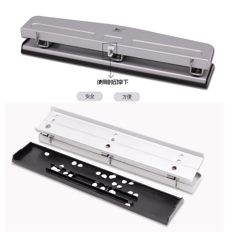 Manuell metallhuller 3 hull 6mm runde dokumentstanser fast avstand 108mm( 3 hull)