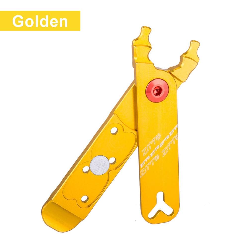 4-In-1 Mini Bike Chain Quick Link Tool Met Haak Up Multi Link Tang Mtb Road Fietsen ketting Klem Magic Gesp Fiets Tool Kit: Gold