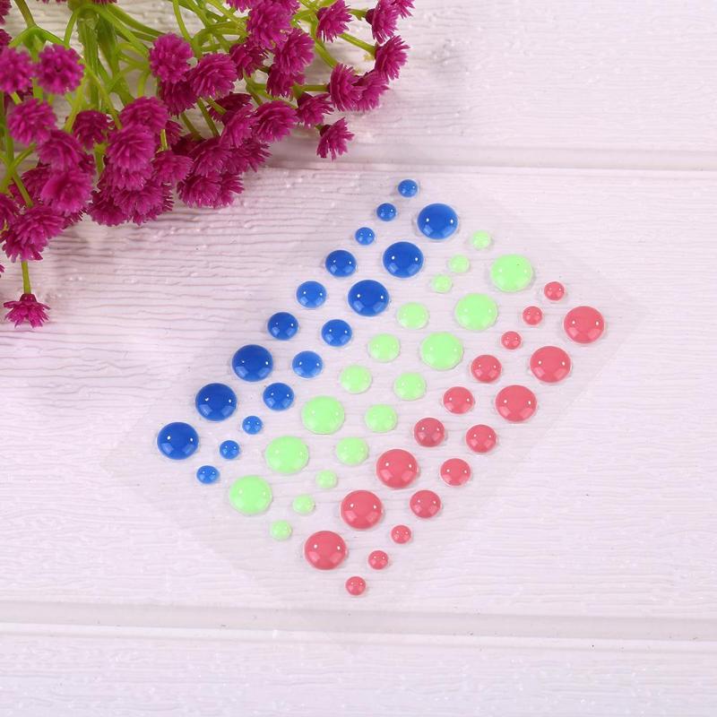 DIY Scrapbook Enamel Stickers Self-adhesive Resin Assorted Dot Photo Album Decor Enhance Imagination Creativity Ability