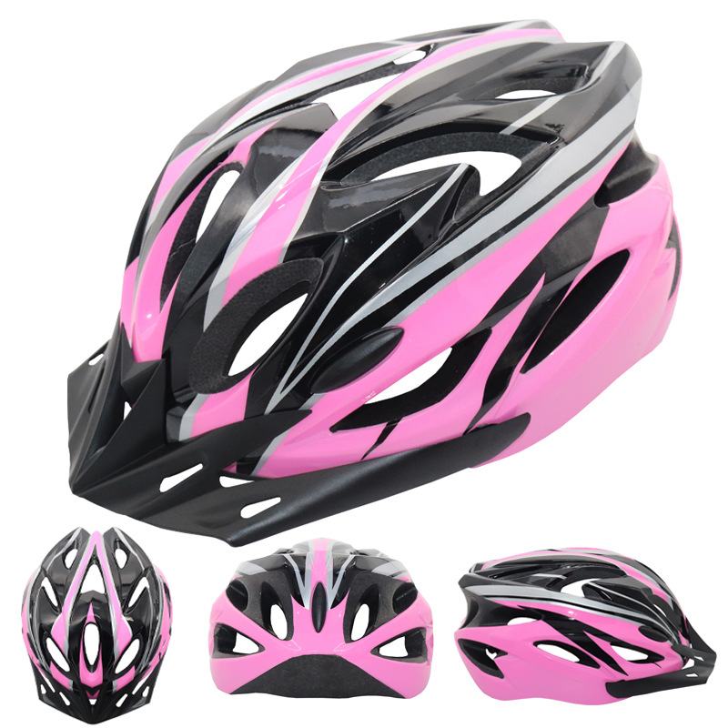 Adjustable Adult Cycling Helmets LightWeight Mountain Bike Helmet Comfort Lining Riding Bicycle Safety Helmet Integrally Molding: black