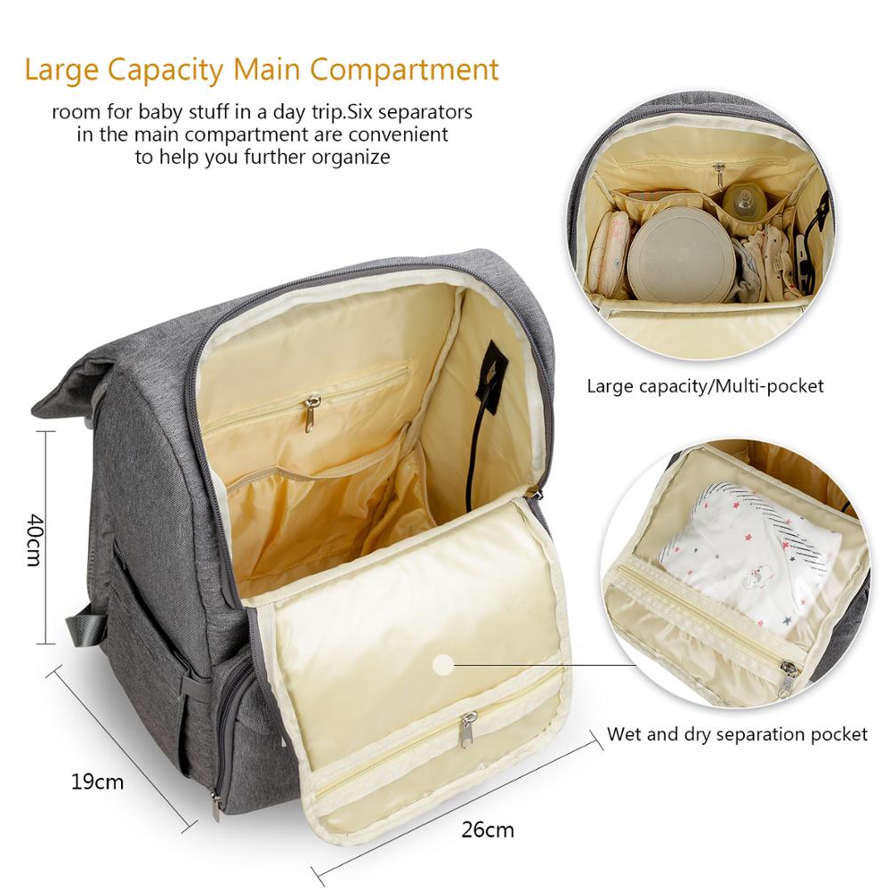 Sac à couches imperméable Oxford | Sac à dos de voyage de grande capacité, sac de maternité pour bébé, sac à dos pour maman et papa avec chargeur USB,