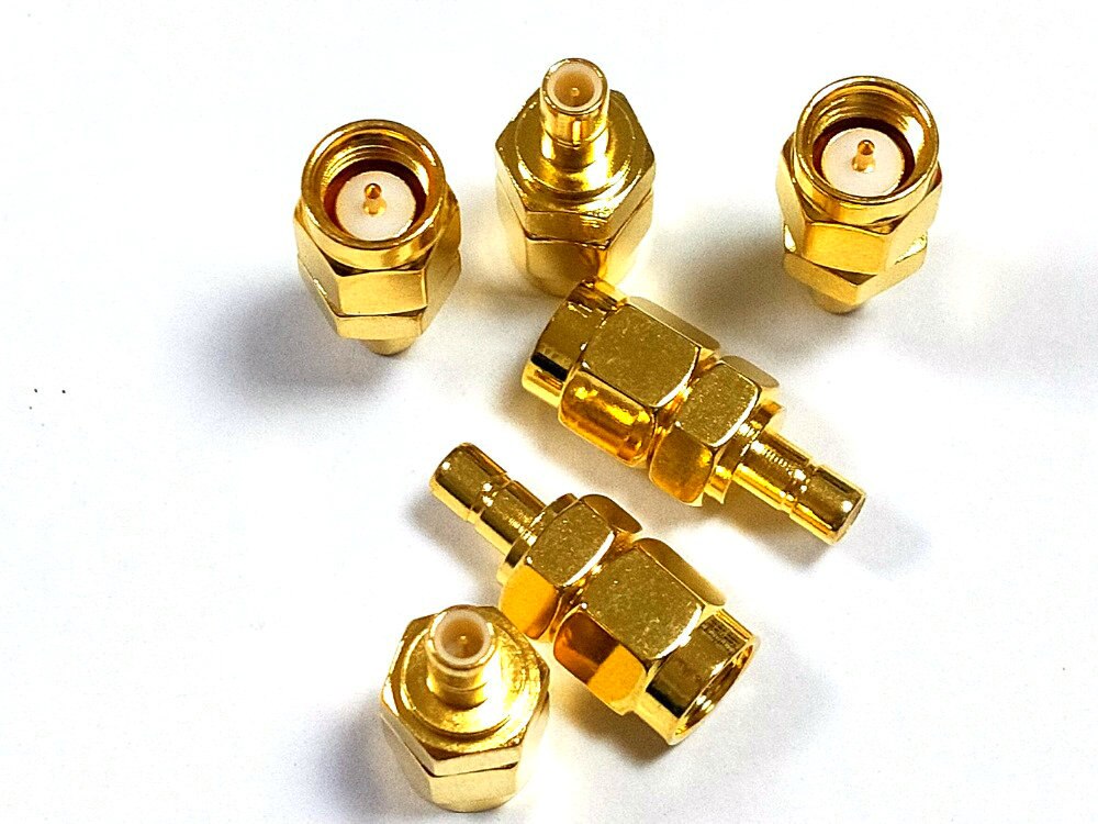 50PCS SMA male plug to SMB male straight RF connector
