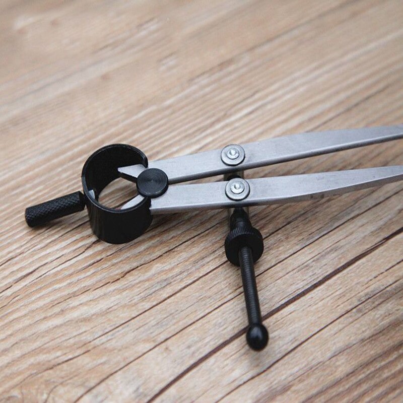 Carbon steel Scriber Divider Wheel Compass Leather Stitch Hole Distance Measure Compass Leather Divider Tool