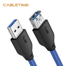 CABLETIME USB 3.0 High Speed Extension Cable 5Gbps for Smart TV PS4 Xbox One SSD USB Extender Data Cord USB Adapter N318