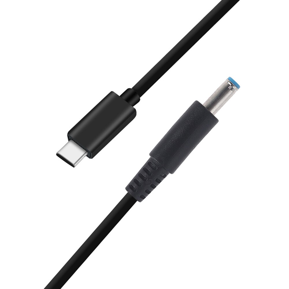 Usb-typ-c-pd-ladegerät, laptop-netzteil, konverter,  to 4.5 x 3.0 dc klinkenstecker, ladekabel, 65w x 20v 3a  hp 1.5m