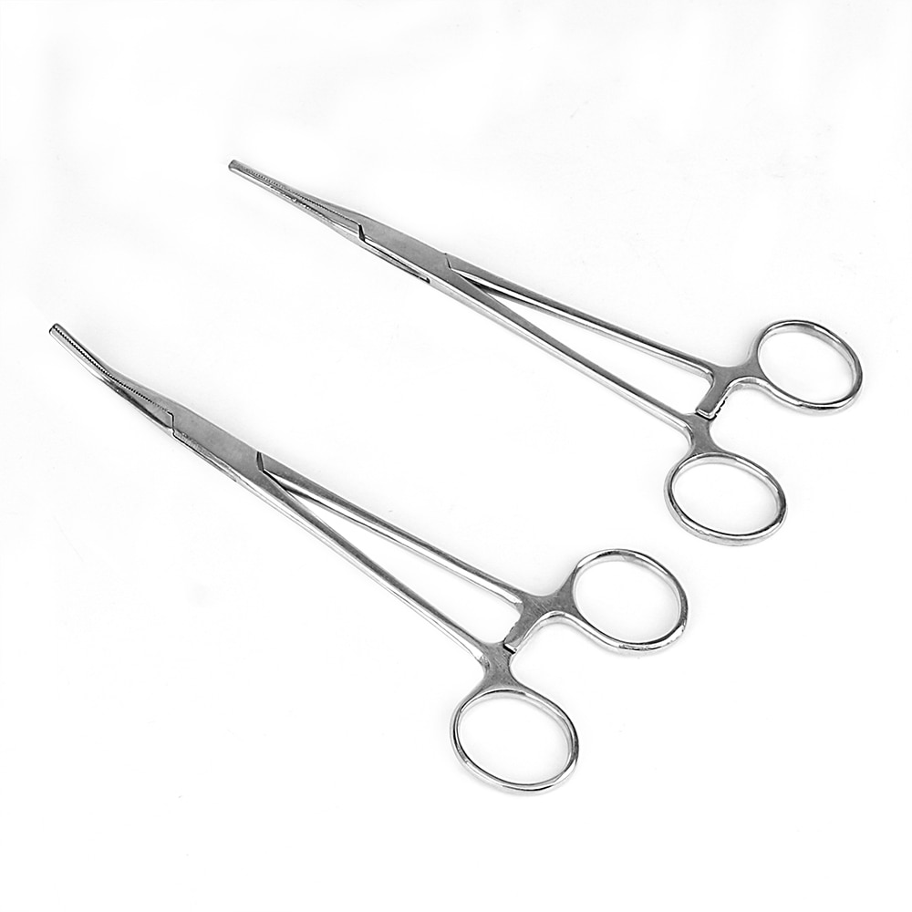 DIYWORK 14cm 16cm 18cm 20cm Epilation Tools Curved/Straight Pet Hair Clamp Hemostatic Forceps Hand Tool Fishing Locking Pliers