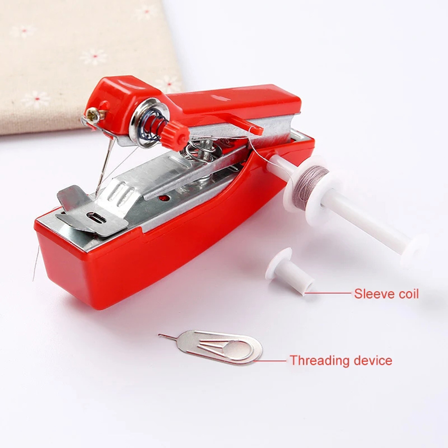 Mini máquina de coser Manual para el hogar, Kit de costura multifuncional, portátil, de bolsillo, 4 colores disponibles