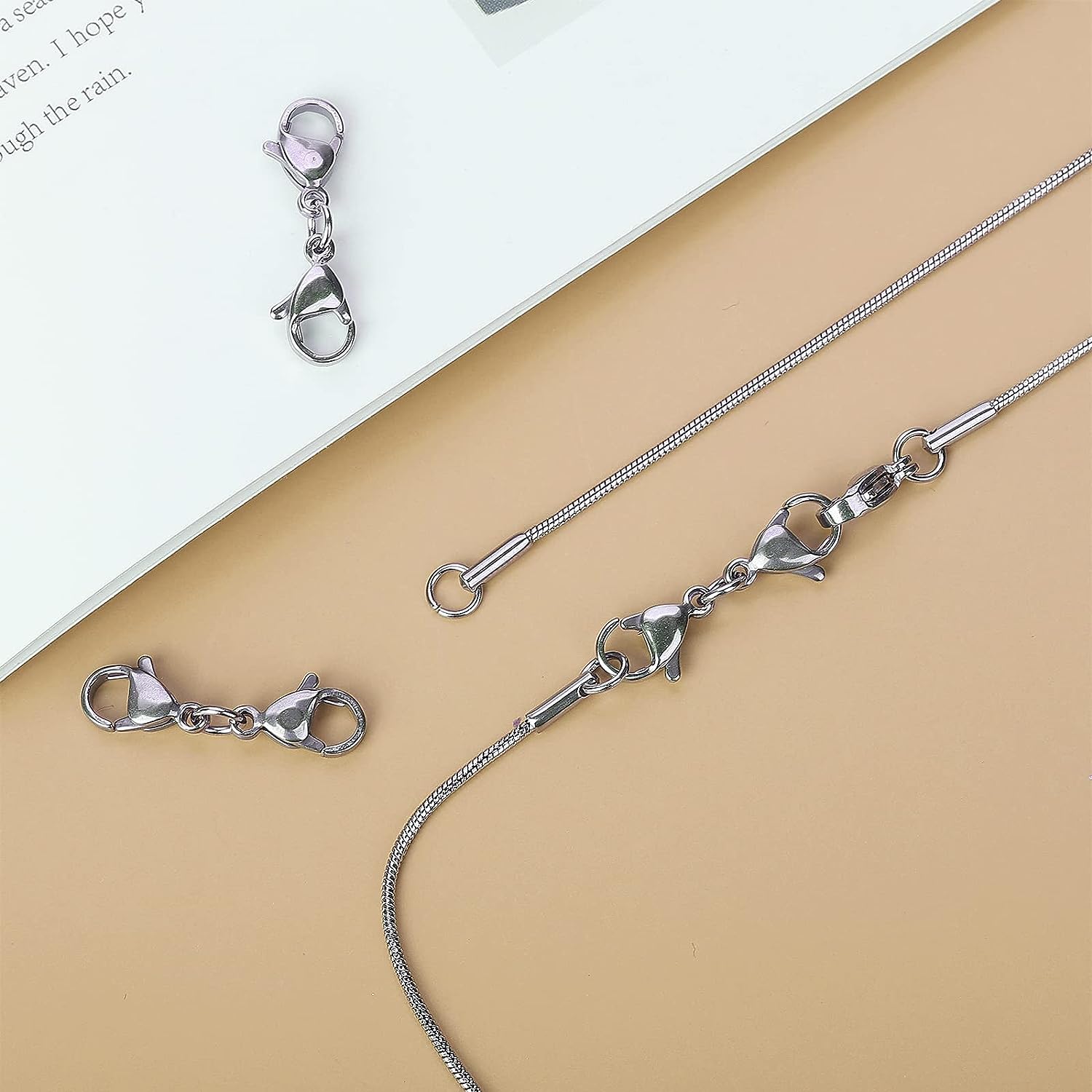 5 Stks/partij Roestvrij Staal Dubbele Knoop Kreeft Gesp Haken Sluiting Accessoire Connector Voor Diy Armbanden Sieraden Maken