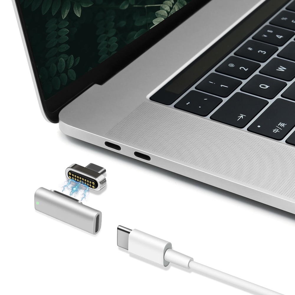 Magnetisk usb c adapter 9 ben 20 ben 24 ben type c stik usb  pd 100w hurtig opladning 10 gbp/s data for mere type c enhed