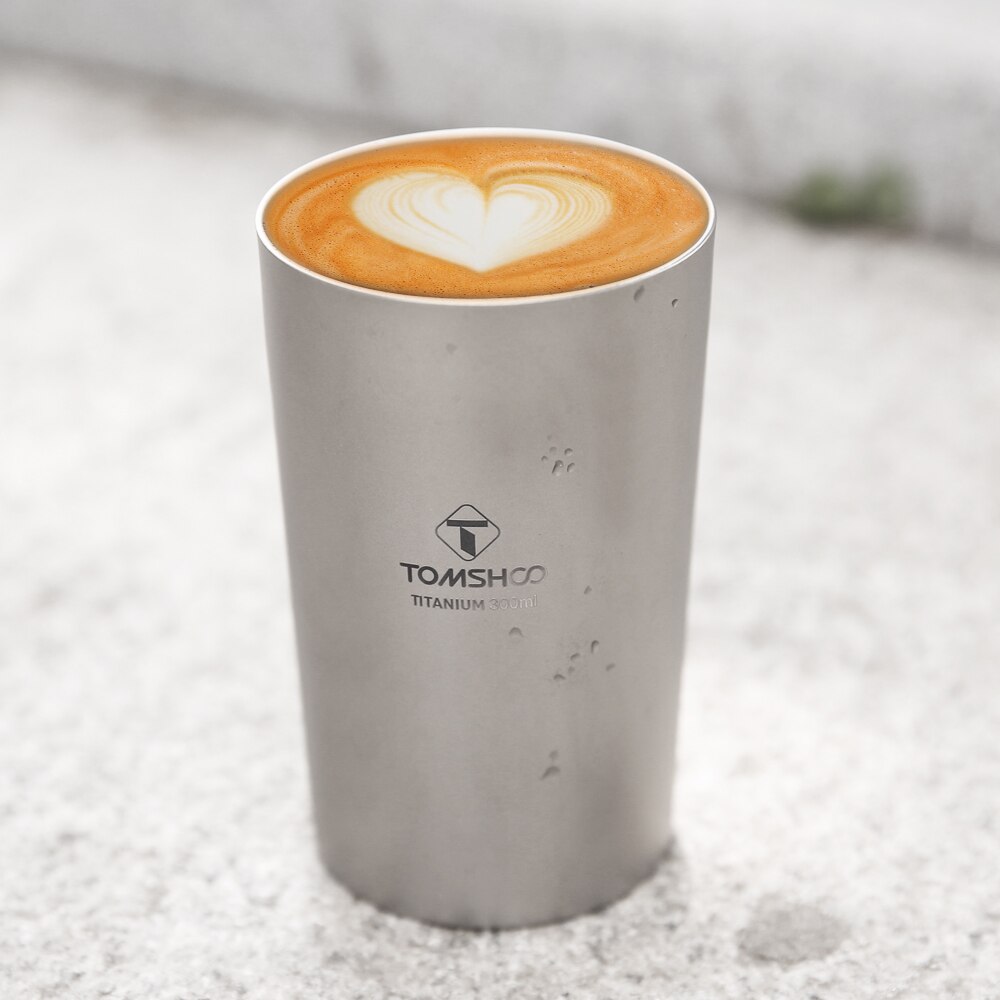 TOMSHOO Titanium Cup Single-Wall Beer Cup 17oz 500ml Ultralight Water Cup Coffee Tea Mug Tableware Camping Cup For BBQ Picnic