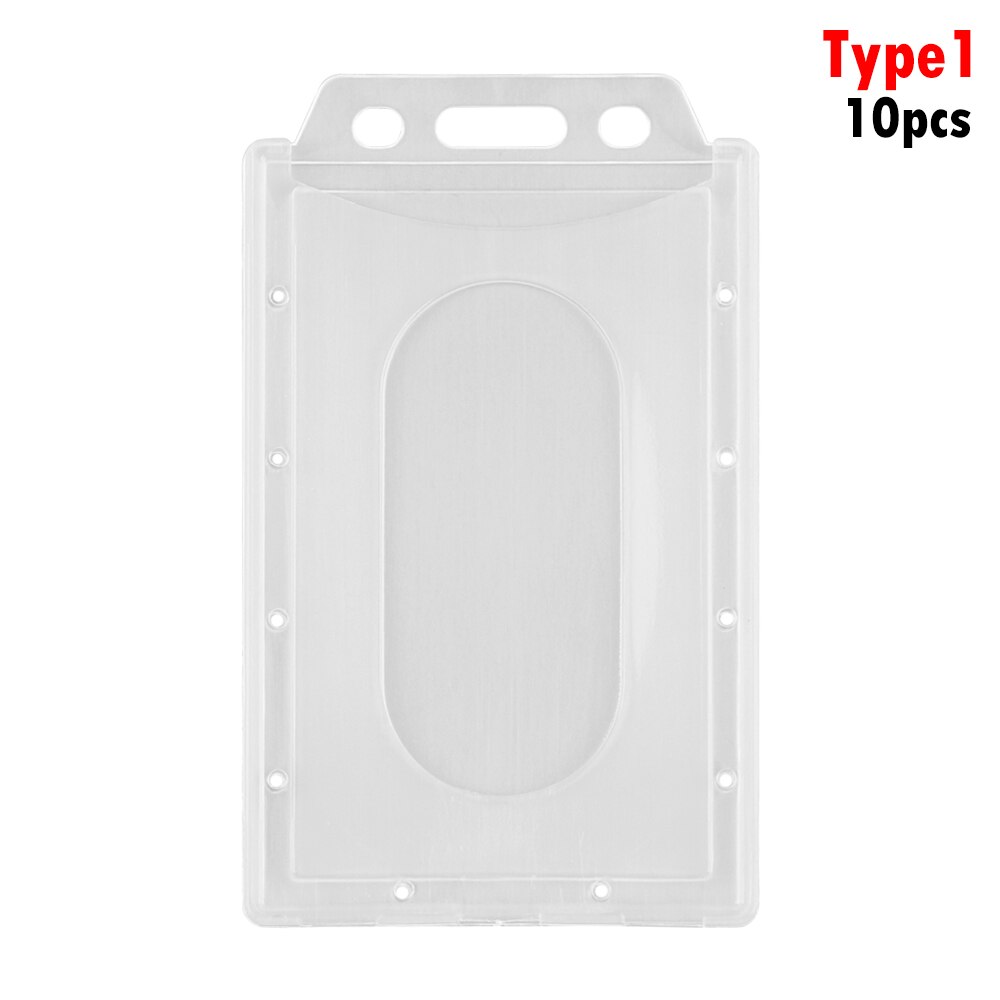 5 Pcs Transparent Work Card Protector Cover ID Business Case Enclosed Oyster Pass Badge Card Sleeve Multi-Use Office Supplies: Type 2