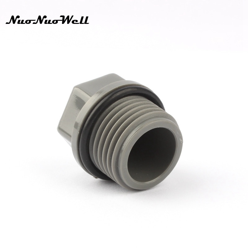 10 st nuonuowell pvc 1/2 " hangänga plugg sexkant ändlock slang ändkoppling tätande rör akvarium stopp vatten adapter