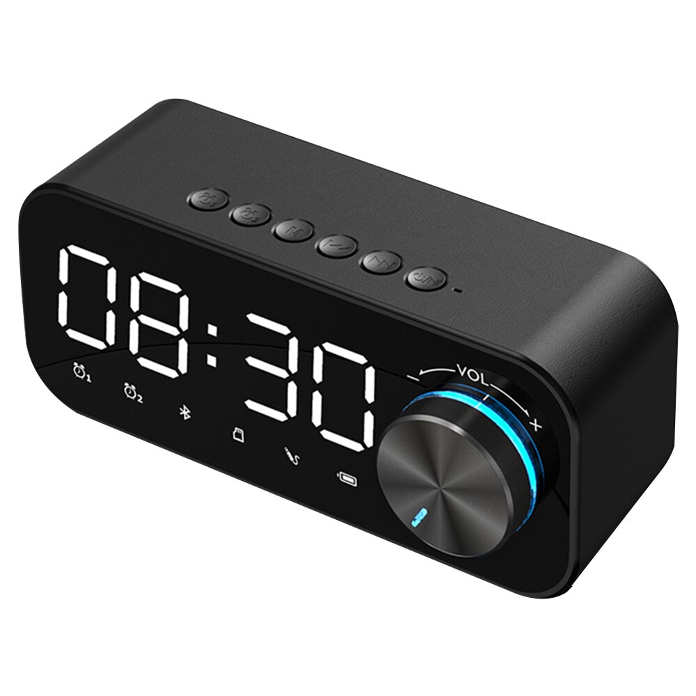 Alarm Clock Bluetooth Speaker LED Digital Display Alarm Clock Radio LED Wireless TF Card Subwoofer Music Player Table Clock