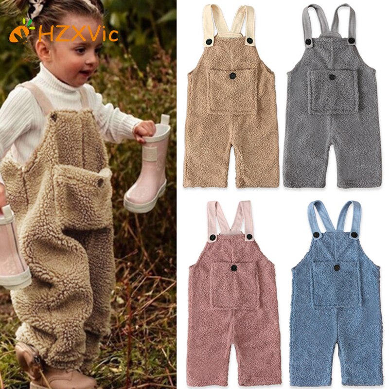 Kid 'S Warme Overalls Baby Meisjes Jarretel Kleding Overalls Voor Kinderen Jongens Broek Riem Peuter Baby Winter Pak Voor Kinderen