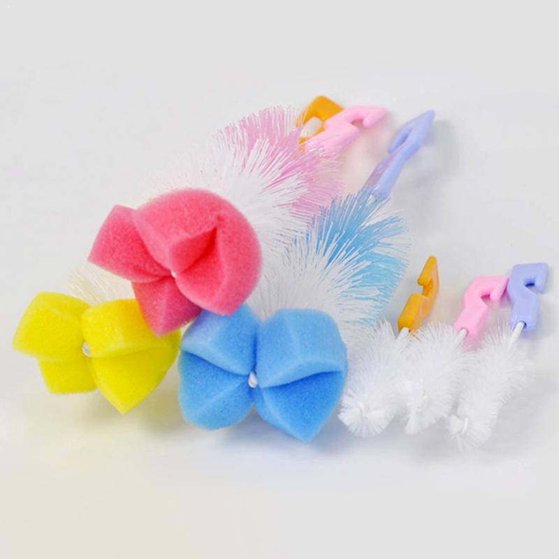 1 Juego de cepillos para biberones de Color aleatorio, accesorios de alimentación de bebé, botella con esponja, taza de grado, leche de mano, 360, Bott L7V4