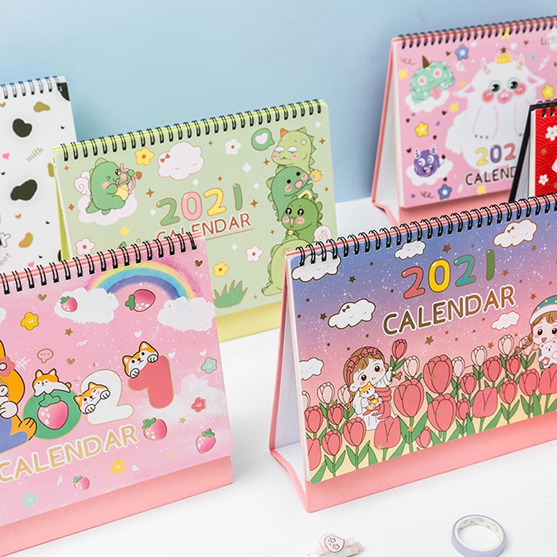 Cartoon Desk Calendar Table Calendar Timetable Planner .08.12