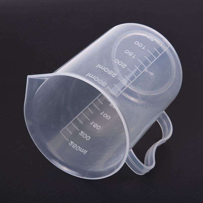 Measuring Jug 250mL Graduated Beaker Clear White Plastic Cup