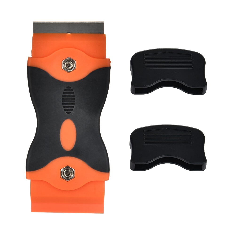 Double Edge Razor Scraper for Car Window Tint Ceramic Glass Oven Razor Scraper Plastic Handle Tool Blade 125x46mm: Default Title