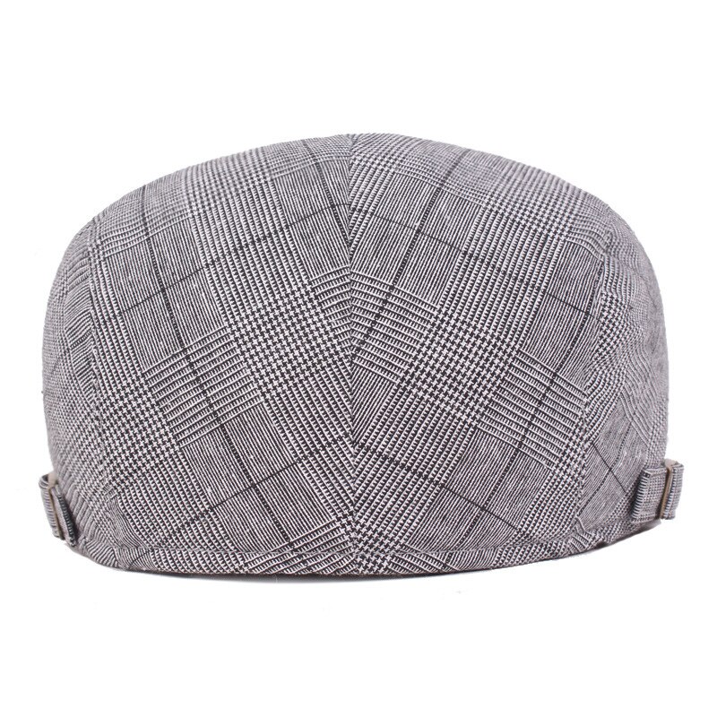 SLECKTON Cotton Flat Cap Retro Peaked Cap Men's Plaid Berets Casual Newsboy Cap for Men France Gorras Unisex Gatsby hat